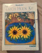 Caron WonderArt 4274 Latch Hook Kit Sunflowers 20" x 27" Includes A Latch Hook