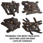 GAS FIRE COALS LOGS LOG REALISTIC CERAMIC REPLACEMENTS LOTS OF CHOICES DRIFTWOOD
