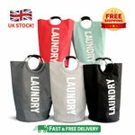 82L Foldable Fabric Laundry Basket Collapsible Clothes Hamper Bag Washing Bin