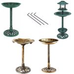 New Traditional Garden Bird Bath Outdoor Patio Pedestal Bird Feeder Water Bowl