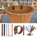1 Pairs of Leather Basket Straps Leather Straps with Metal Buckle Adjustable