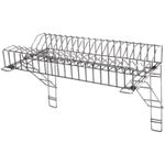 Restaurant Plate Rack & 2 Wall Brackets Commercial Stainless Steel 60cm 24"