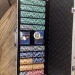 SPORTNOW 500-Piece Poker Chips Set w/ Mat, Aluminium Case, Two Decks of Cards