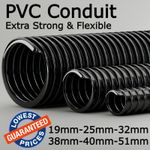 CONDUIT TUBING BLACK CORRUGATED FLEXIBLE PVC FLEXIBLE PIPE CABLE PROTECTION S