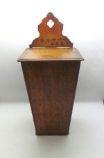 STUNNING 19th CENTURY OAK CANDLE BOX - 19.25"