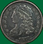 1832 Capped Bust Dime Almost Uncirculated AU Coin #37570