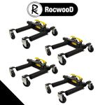4pcs Hydraulic Wheel Dolly RocwooD Heavy Duty Vehicle Positioning Car 2720KG