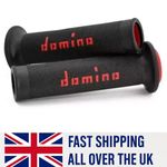 Domino Road & Race Black Red A010 Full Diamond Grips To Fit Road Bikes open