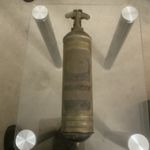 Vintage Pyrene Brass Fire Extinguisher Genuine Not For Use Complete With Bracket