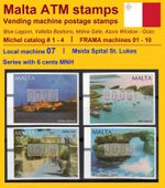 MALTA 2002 FRAMA ATM 1-4 / machine 07 Msida / 6c MNH / CVP kiosk stamps