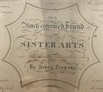 Antique English 1825 Penmanship Calligraphy Georgian “The Sister Arts” Norwich ?