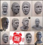 3 x Face cast bundle offer - Choose Three Replica Life Masks
