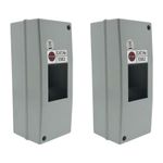 2 x Wylex ESE2 Insulated Enclosure with DIN Rail - 2 Module