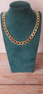 Men’s 14K Gold-Plated Cuban Link Necklace – 55cm / 8mm