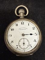 Antique 1920/21 Dennison Sterling Silver Pocket Watch Ross & Baxter Bathgate 