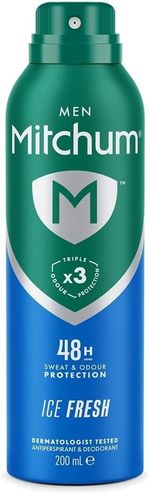 Mitchum Men Triple Odor Defense 48h Protection Deodorant Spray, 200ml