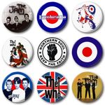 MOD BADGES (Various Designs) - 1" / 25mm Button Badge - Jam Who Weller Scooter
