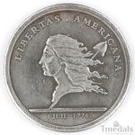 Libertas Americana Medal Replica 1776–1781 Nickel Silver Revolutionary Era nice