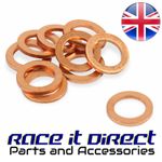 15x Motorcycle Bike Car Brake Line Banjo Bolt Copper Crush Washers M10 for Hel