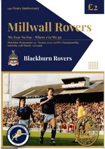Millwall V Blackburn Rovers Football Programme 2025-26 Season