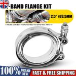 V-Band Clamp + Flanges Complete Stainless Steel Exhaust Turbo Hose 2.5" 63.5MM
