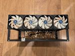 Bare Bone Crypto Mining Frame with 4 x Artic F12 Air Intake Fans Mining Rig