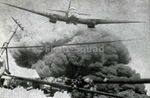 WW2 Picture Photo German He 111 during a attack fuel dumps 3083
