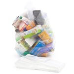 RECYCLING BAGS CLEAR BIN BAGS RUBBISH SACKS -STANDARD 64 OR HEAVY DUTY 140 GAUGE