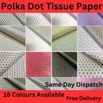 TISSUE PAPER POLKA DOT 17 COLOURS PRINTED COLOURED LUXURY WRAPPING PACKAGING