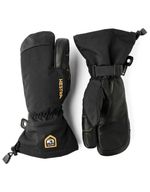 Hestra Army Leather Gore-Tex 3 Finger Gloves in Black Size 8