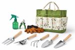 9pc Stainless Steel Heavy Duty Garden Tool Set with Tote Bag - Hand Tool Set