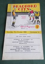 BRADFORD CITY v COLCHESTER UNITED   -  31 OCT  1959 -  DIV 3