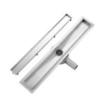 Linear Shower Drain 2 In 1 Tileable 360?? Rotatable Stainless Steel Floor Drain