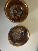 2 Japanese Blue & White Porcelain Sake Cups - Hand-Painted,Vintage