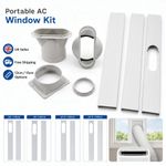 Portable Air Conditioner Window Kit Adjustable Slide Plate Exhaust Hose Adapter