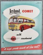 LEYLAND Comet with Duple Coachwork Sales Brochure Sep 1954  No.726