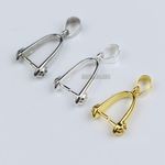 15pcs/lot Wholesale 25x10mm Big Large Rose Pendant Pinch Bails Connectors Clasp 