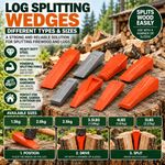 Log Splitting Wedges Heavy Duty Steel Firewood Splitter 1.5-2.5kg 3.5-5LBS Tools