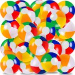 XIMISHOP 24Packs 12 Inch Rainbow Inflatable Beach Ball for Kids