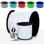 Mains Plug RGB LED Strip Neon Rope Light Waterproof Indoor Outdoor Lighting 220V