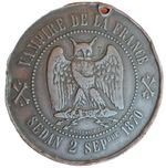 1870 Napoleon III Miserable Prisoner satirical token Vampire de la France Sedan