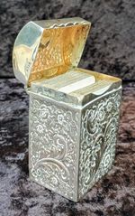 VICTORIAN SILVER Playing Card Box, by Nathan and Hayes, CHESTER 1898.