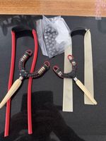 Gypsy Hand Made Bone handle  Catapult Set farther and sons unique set .