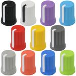 Rubber Soft Grip Vibrant Colour Body Mixer Knobs - 6mm D-Shaft Hole - Push Fit