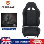 Adjustable Reclinable Universal Racing Bucket Seats & Bottom Mount Slider Large