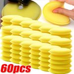 60x Car Microfiber Polishing Pads Wax Applicator Foam Sponge Cleaning Buffer UK