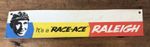 Vintage Raleigh 'It's A Race Ace' Shop Card Display, 40cm, Reg Harris