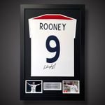 Wayne Rooney Hand Signed Framed England Shirt 2005/07 With COA £185