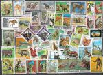 WILD ANIMALS  ON STAMPS 100 ALL DIFFERENT COLLECTION NATURE  1/6/25
