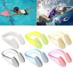 4pcs Swimming Nose Clip Soft Silicone Anti Leak Adjustable Kids Adults Pool